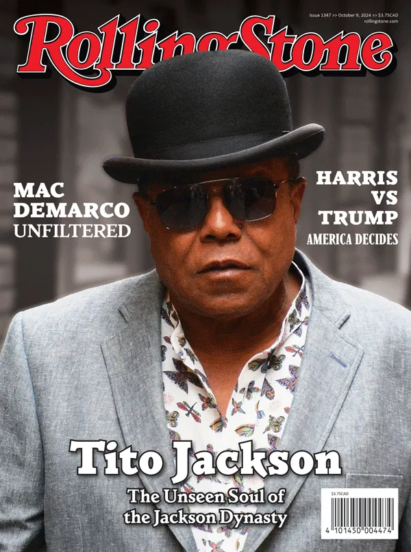 Front cover variation featuring Tito Jackson, with a blurred street background. All cover lines are left aligned along the edge.