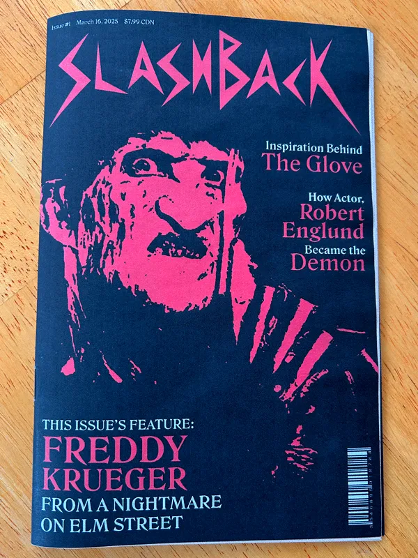 Prototype of the zine closed with the front cover face-up. All is presented on a wood table surface.